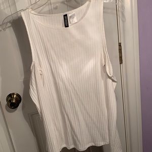 White Long Sleeve H&M shoulder cutout